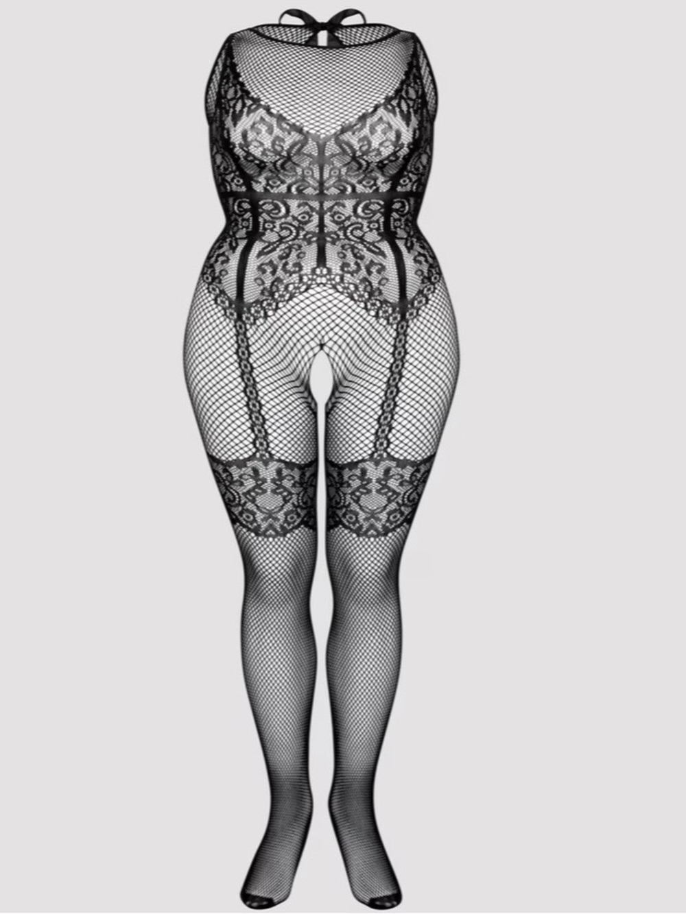 Fifty shades of grey captivate Black Lace Fishnet Bodystocking